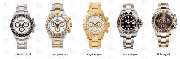 Наиболее популярные расцветки Rolex