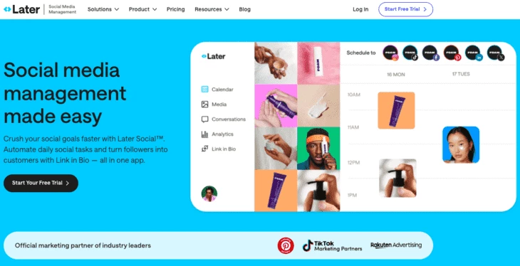 Later homepage