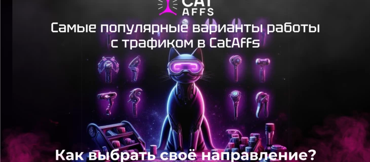 Самые популярные варианты работы с трафиком у партнёров в CatAffs. Как выбрать своё направление?
