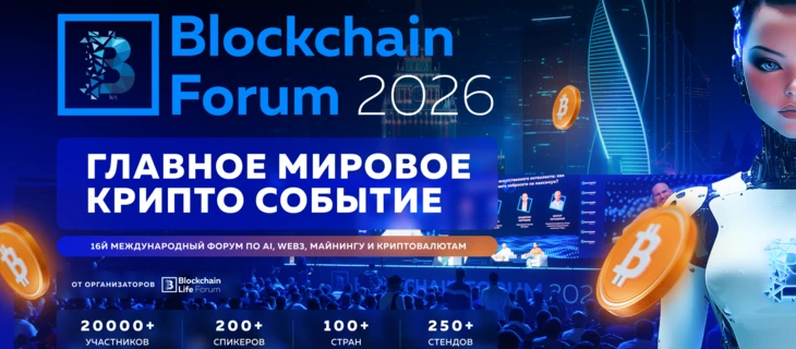 Blockchain Forum 2026: мировая криптоиндустрия возвращается в Москву 14–15 апреля
