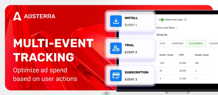 Multi-event Tracking | New feature for Adsterra advertisers