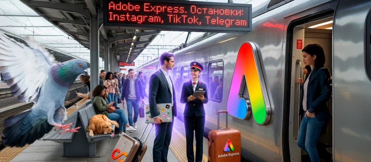 Редактор Adobe Express: обзор инструмента для соцсетей