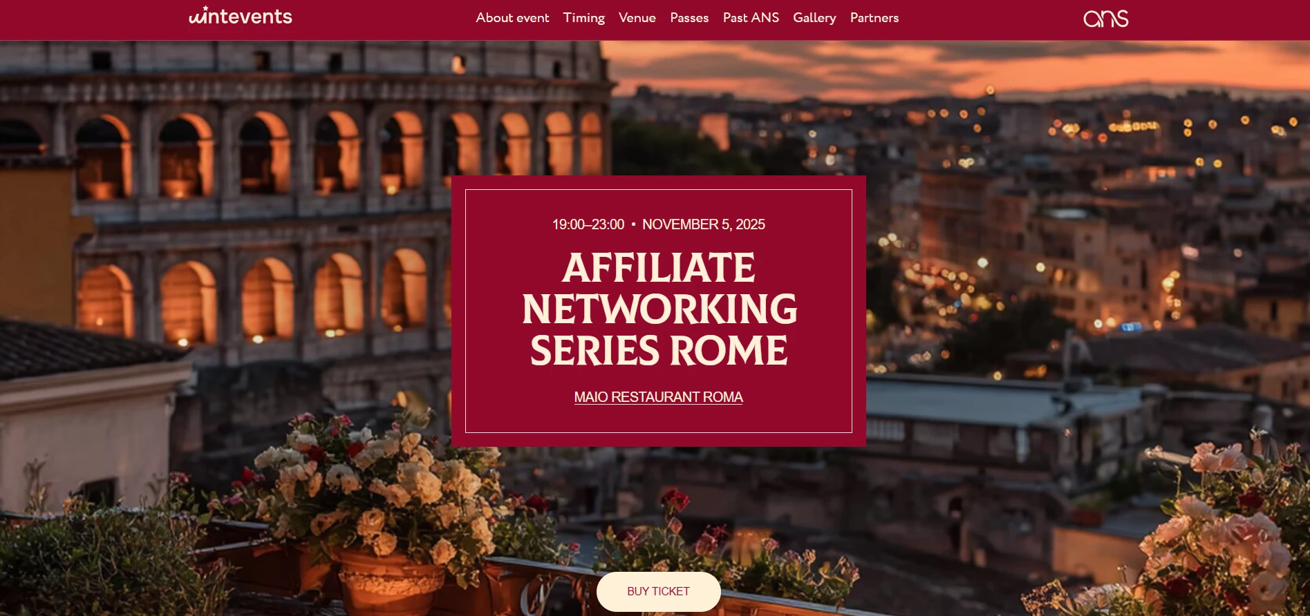 Affiliate Networking Series Rome