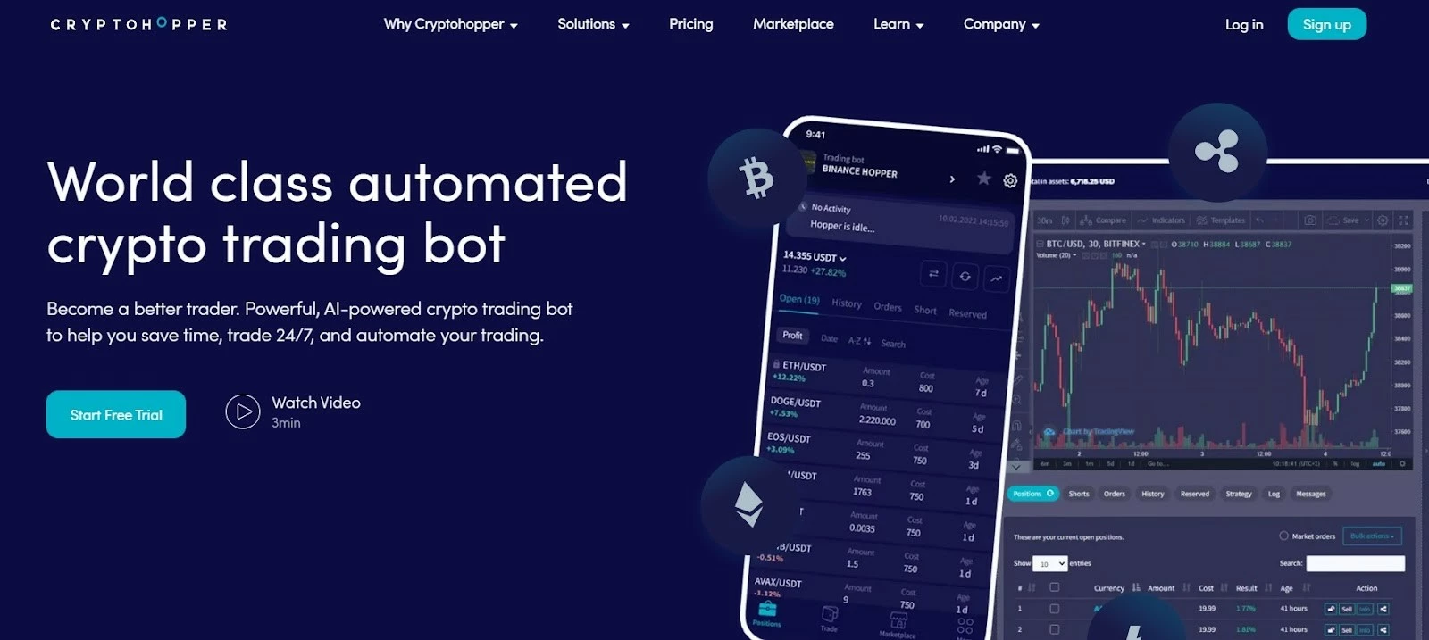 Бот Cryptohopper для арбитража криптовалют на разных биржах