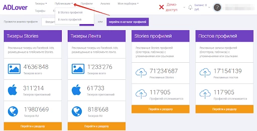 Главная страница AdLover