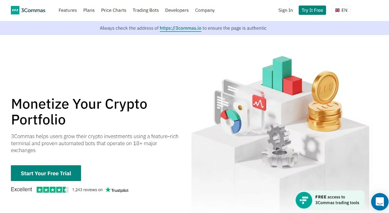 Межбиржевой сканер криптовалют 3Commas