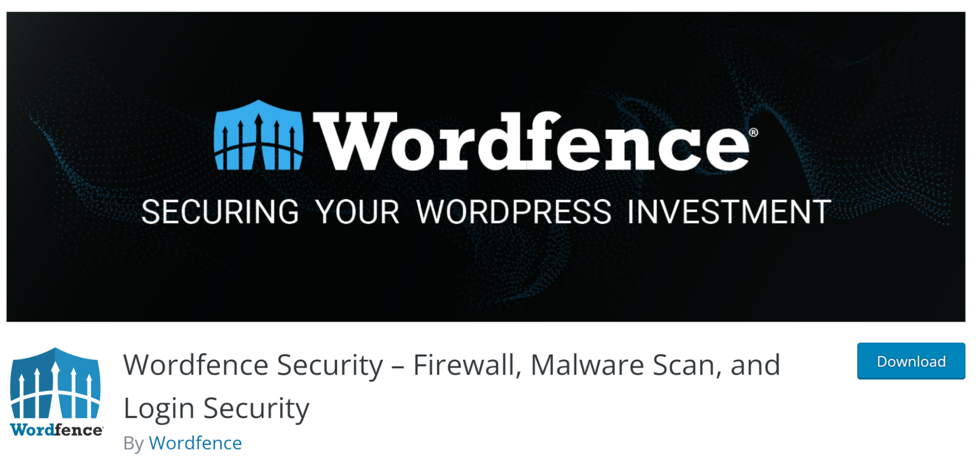 Страница Wordfence Security на wordpress.org