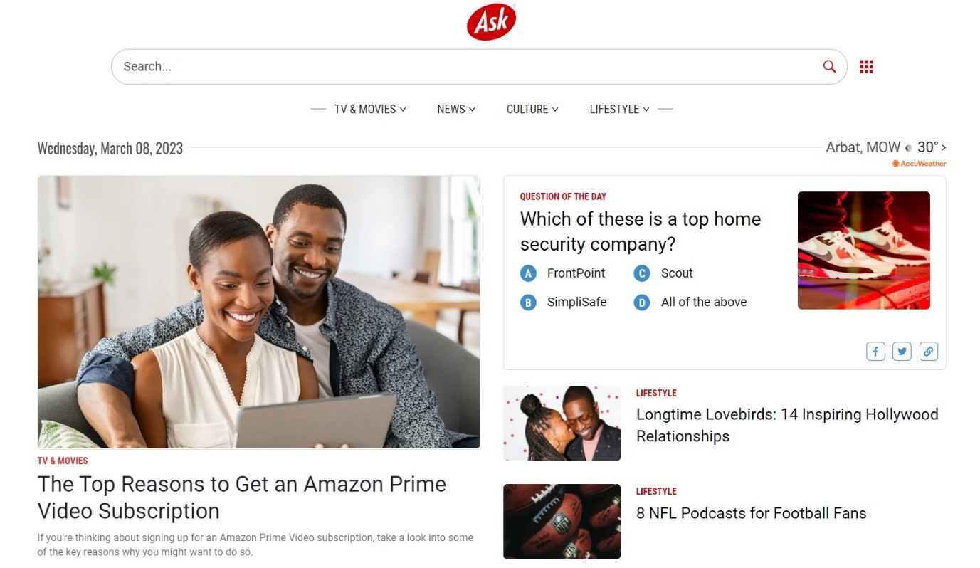 Ask.com - новый поисковик без рекламы