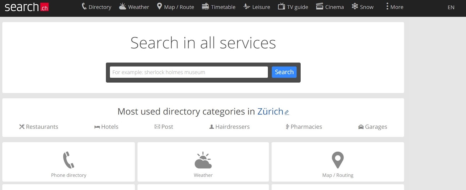 Search - швейцарская поисковая система в интернете
