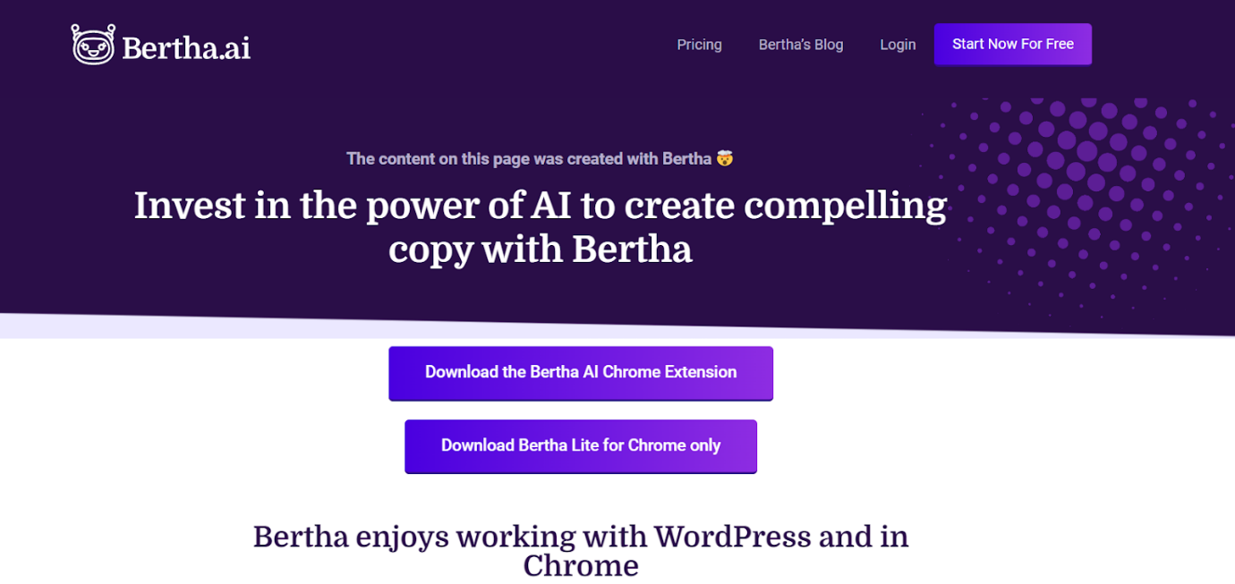 Bertha.ai - ИИ для создания текстов на английском языке
