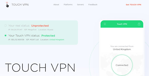 Touch VPN - браузерное расширение для ПК