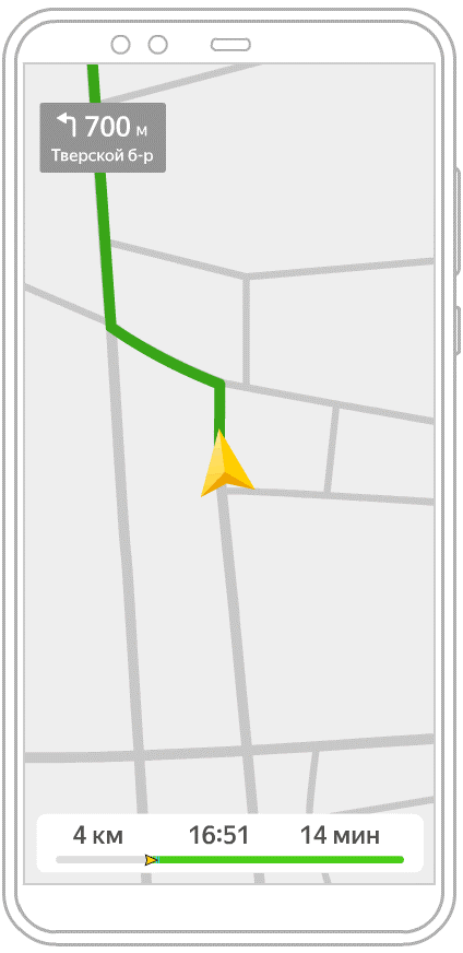 Пример продвижения в Яндекс.Картах - билборды на маршруте