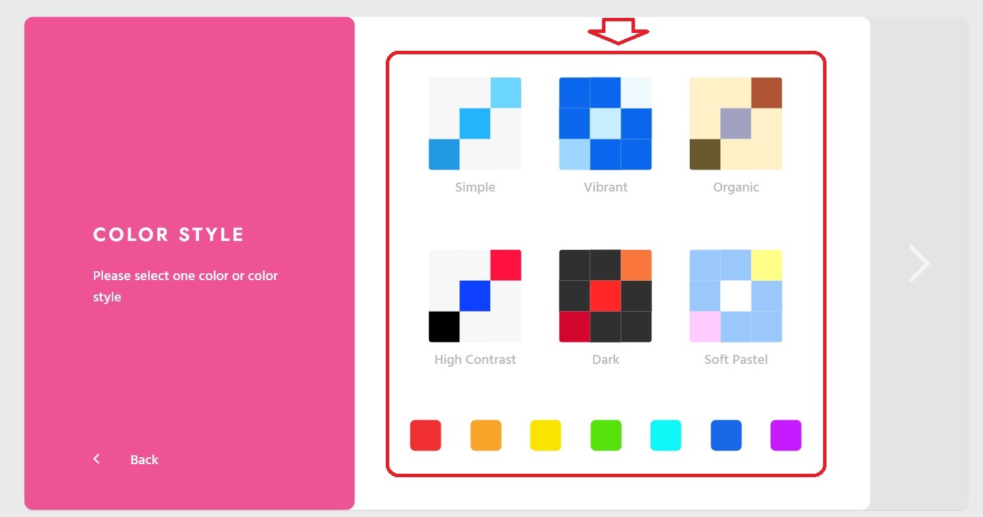 Выбор цветов для генерации лого в сервисе на основе ИИ