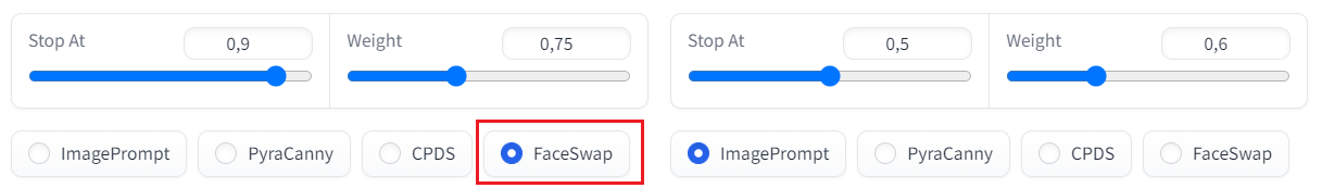 Кнопка «FaceSwap»