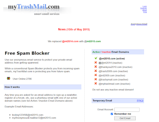 my TrashMail.com - генератор почты для временного пользования