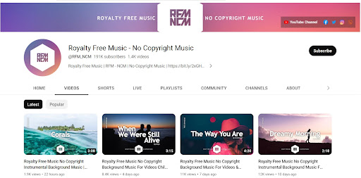 Канал с музыкой без авторских прав
