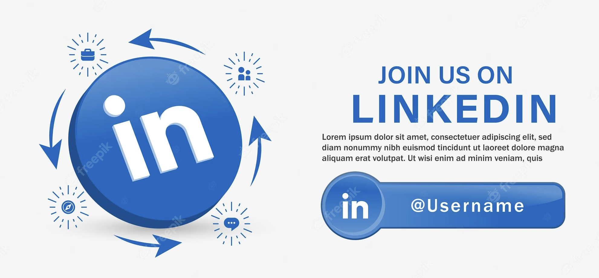 Пример вставки на сайт баннера-оповещения «Следите за нами в LinkedIn»
